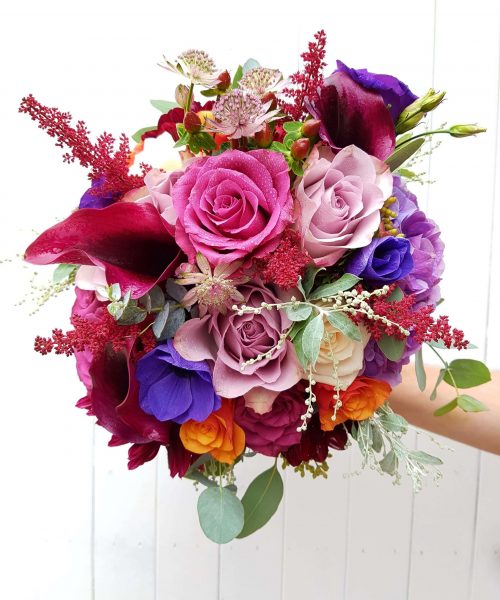 Jewel-colours-bridal-bouquet-Larkspur-Floral-Design-Florist-Cambridge-UK