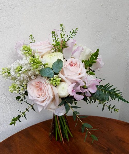 Small-Posy-Garden-roses-Larkspur-Floral-Design