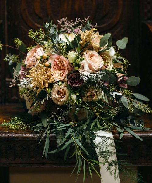 bouquet-rustic-textured-muted-colours-Larkspur-Floral-Design-Florist-Cambridge-UK