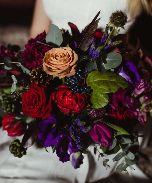 reds-purples-blues-autumnal-barn-wedding-Larkspur-Floral-Design-Florist-Cambridge-UK